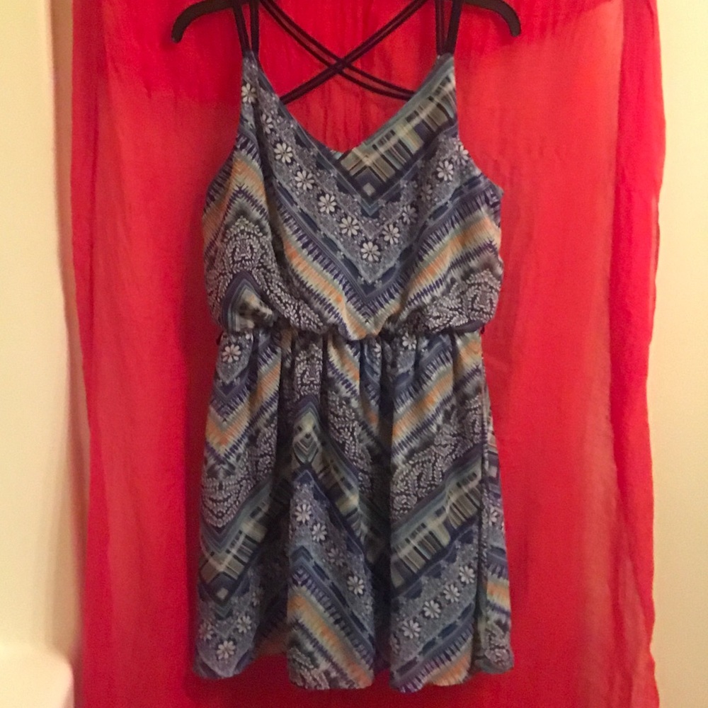 Multicolored flare dress
